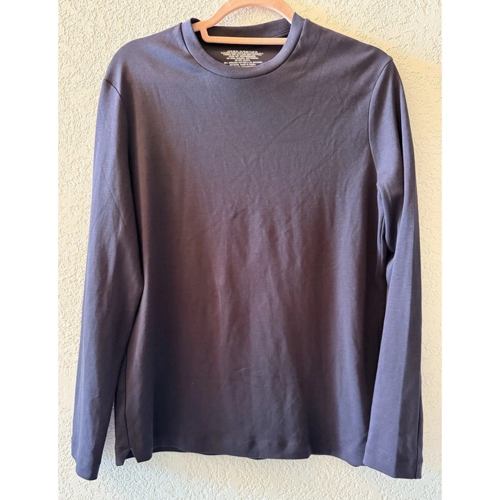 JACK ARCHER‎ Precision Men's Dark Gray Organic Cotton Long Sleeve Tee Sz Medium